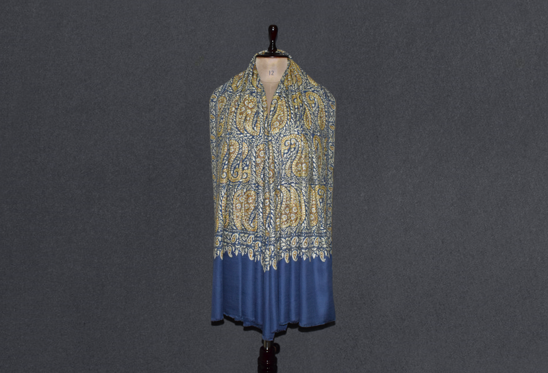 embroidered pashmina jamawar shawl 40X80 inch