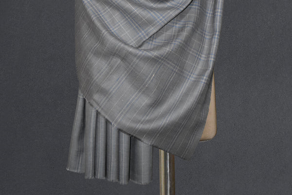 Handwoven pashmina check shawl 40x80 inch