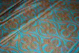 hand embroidered shawl firozi jammawar fine wool 40x80 inch