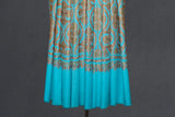 hand embroidered shawl firozi jammawar fine wool 40x80 inch