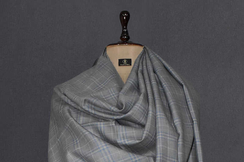 Handwoven pashmina check shawl 40x80 inch
