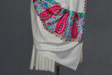 Pashmina hand embroidered shawl designdar 40x80 inch