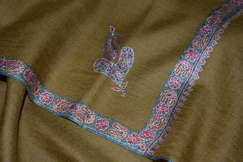 Pashmina embroidered stole 28x80 inch