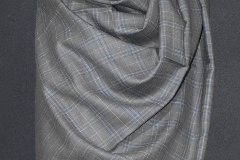 Handwoven pashmina check shawl 40x80 inch