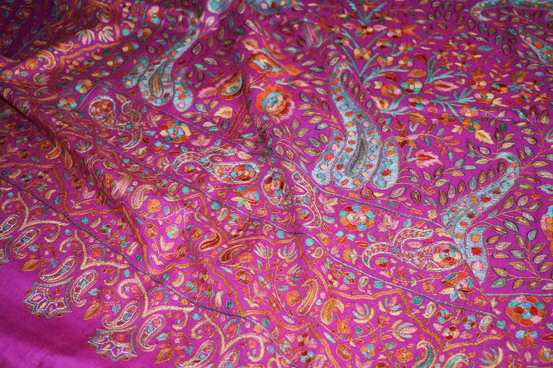 embroidered pashmina jammawar shawl 40X80 inch
