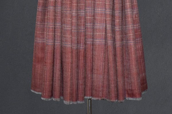 Handwoven pashmina check shawl 40x80 inch