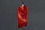 Fine wool Embroidered shawl 40"x80"