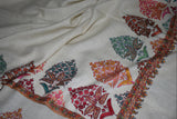 Pashmina hand embroidered shawl designdar 40x80 inch