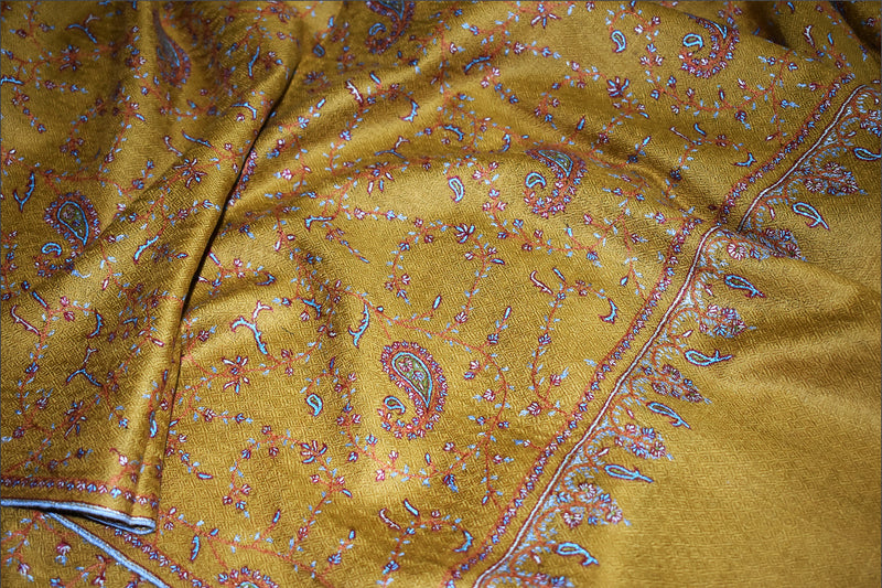 Hand embroidered pashmina jallwork shawl 40X80 inch