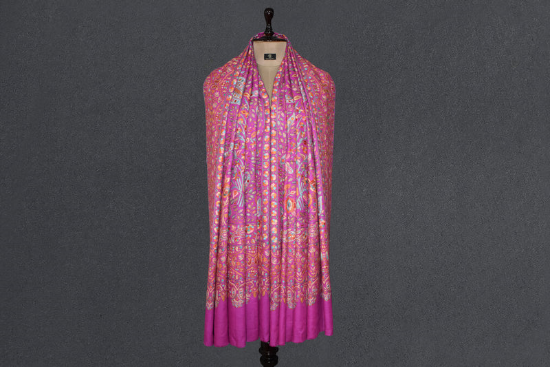 embroidered pashmina jammawar shawl 40X80 inch