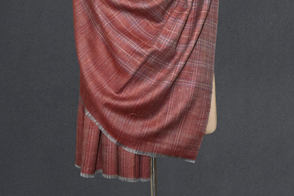 Handwoven pashmina check shawl 40x80 inch