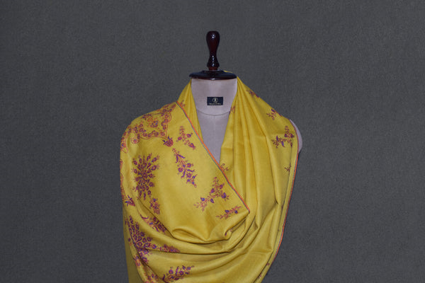 Pashmina embroidered stole 28x80 inch