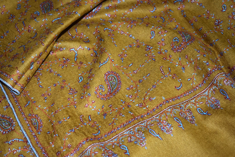 Hand embroidered pashmina jallwork shawl 40X80 inch