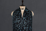 Embroidered fine wool black jall stole 28x80 inch