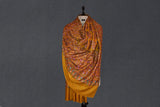 hand embroidered pashmina white shawl 45x90 inch