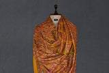 hand embroidered pashmina white shawl 45x90 inch