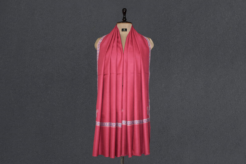 Pashmina embroidered stole 28x80 inch