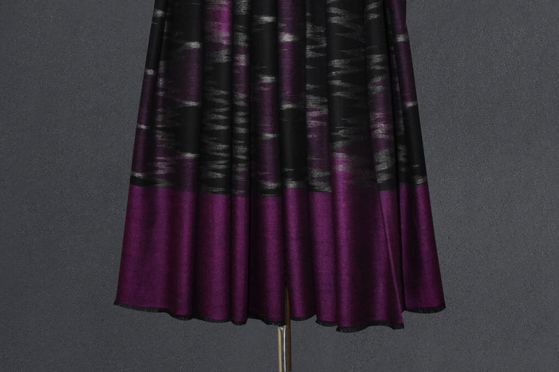 Handwoven pashmina ekat shawl 40x80 inch purple