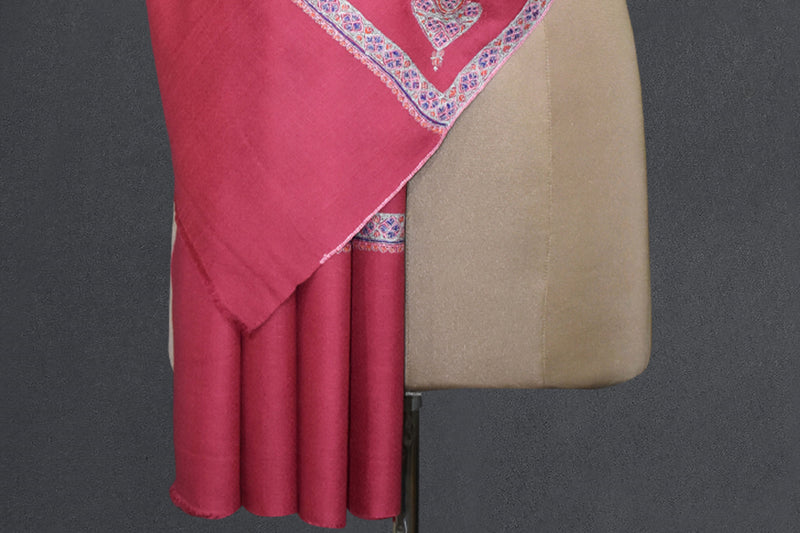 Pashmina embroidered stole 28x80 inch