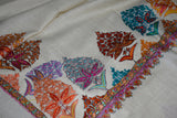 Pashmina hand embroidered shawl designdar 40x80 inch