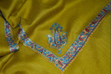 hand embroidered shawl fine wool 40x80 inch