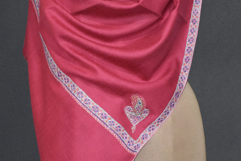 Pashmina embroidered stole 28x80 inch