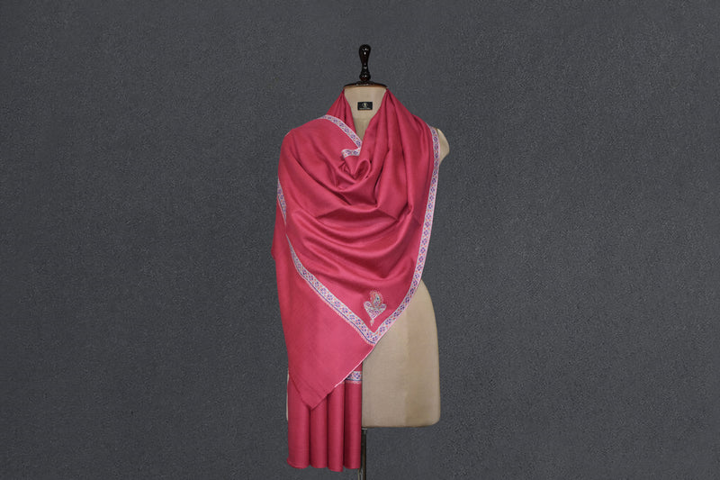 Pashmina embroidered stole 28x80 inch