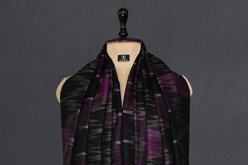 Handwoven pashmina ekat shawl 40x80 inch purple