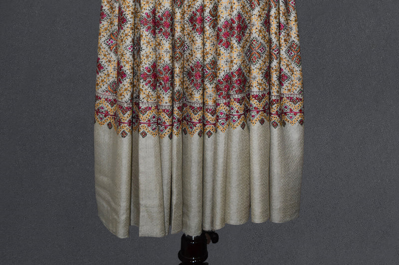 hand embroidered pashmina jammawar shawl 40X80 inch