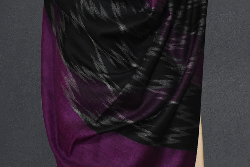 Handwoven pashmina ekat shawl 40x80 inch purple