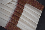 Embroidered pashmina white border shawl 40X80 inch