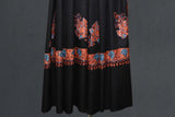 Embroidered fine wool stole 28x80 inch