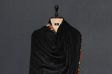 Hand embroidered pashmina shawl black chinar 40X80 inch