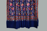 Pashmina handmade hand embroidered blue shawl