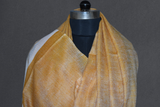 Pashmina handwoven yellow stole 28x80 inch