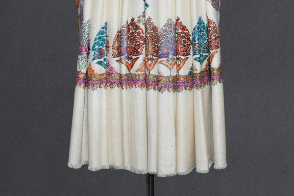 Pashmina hand embroidered shawl designdar 40x80 inch
