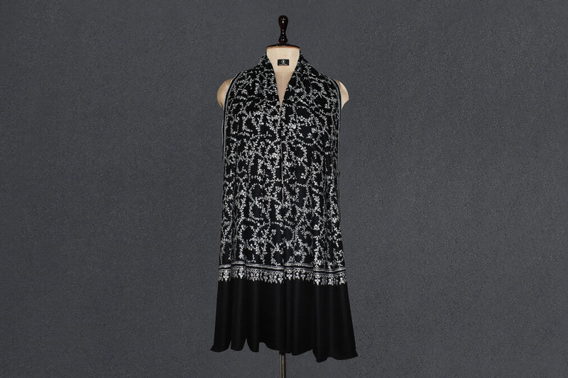 Pashmina embroidered stole 28x80 inch