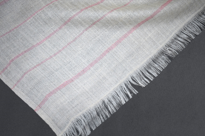 Pashmina handwoven pink stole 28x80 inch