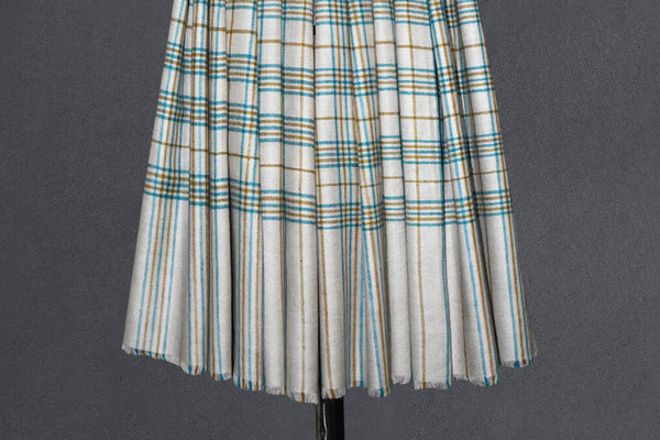 Handwoven pashmina check shawl 40x80 inch