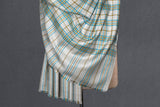 Handwoven pashmina check shawl 40x80 inch
