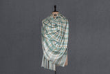 Handwoven pashmina check shawl 40x80 inch