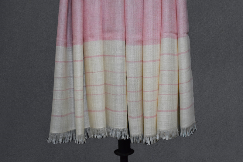 Pashmina handwoven pink stole 28x80 inch