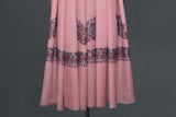 Embroidered fine wool stole 28x80 inch