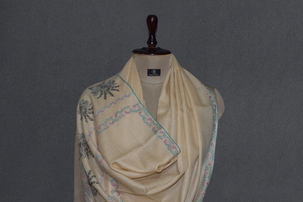 Pashmina embroidered stole 28x80 inch