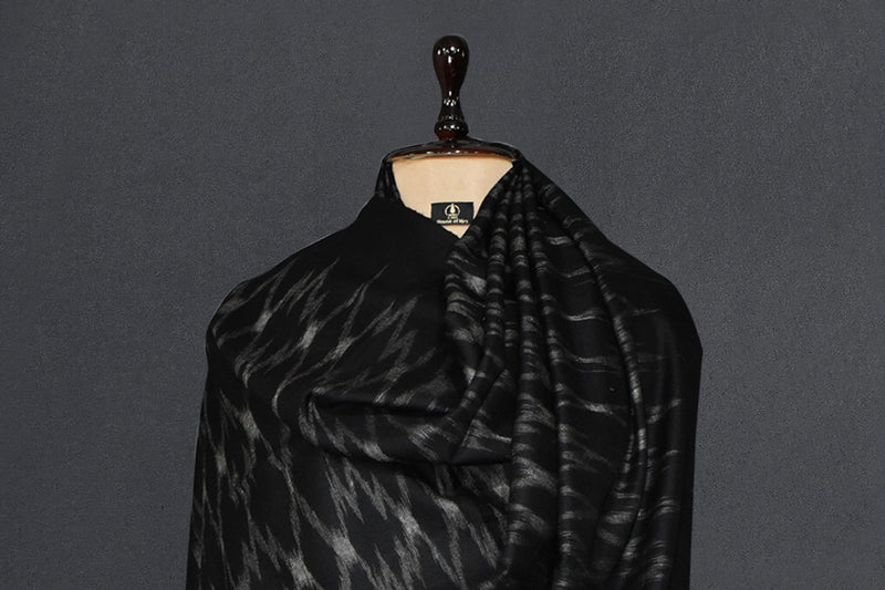 Handwoven pashmina ekat shawl 40x80 inch black