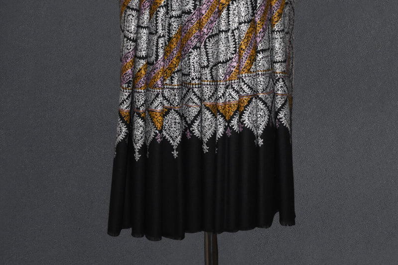 Hand embroidered pashmina jammawar shawl 40X80 inch