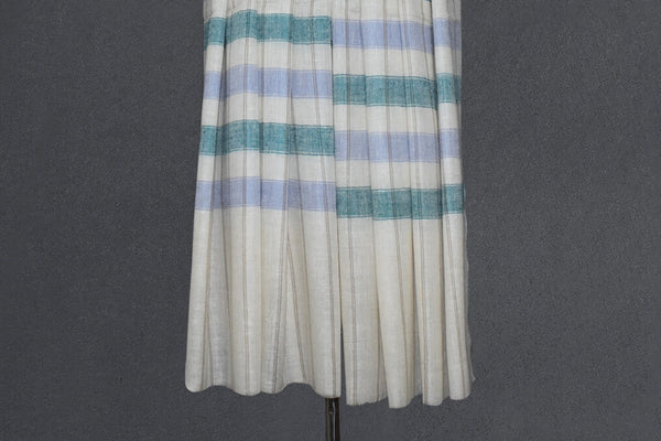 Pashmina check stole handwoven 28x80 inch