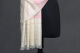 Pashmina handwoven pink stole 28x80 inch