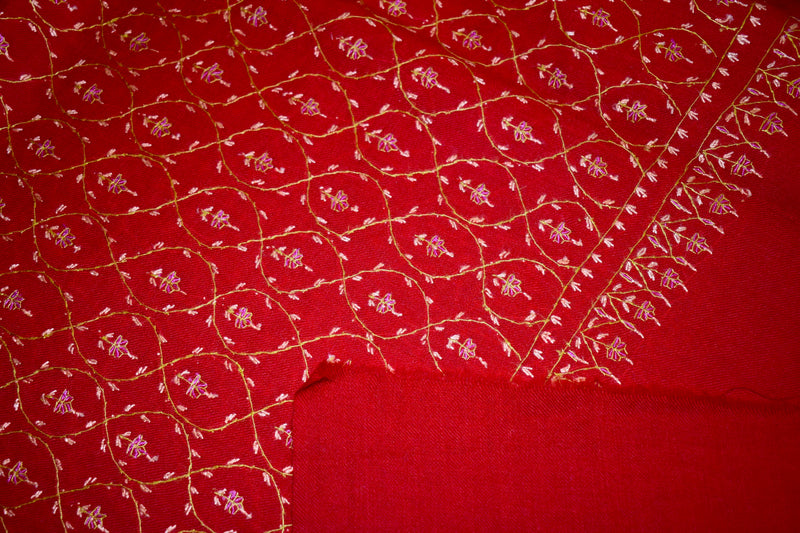 Fine wool Embroidered shawl 40x80 inch