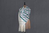 Pashmina check stole handwoven 28x80 inch